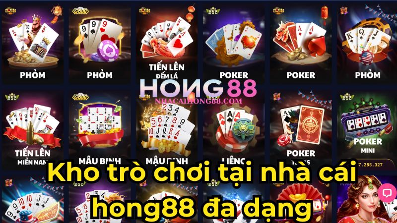 Kho trò chơi tại nhà cái hong88 đa dạng Kho trò chơi tại nhà cái hong88 đa dạng