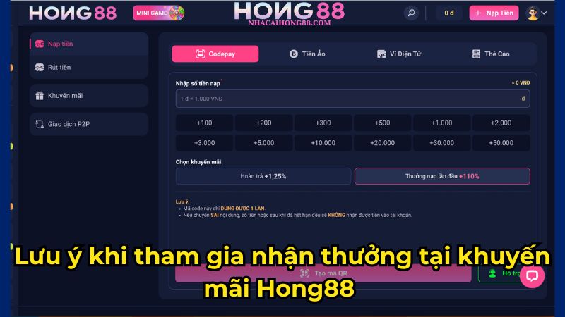 Lưu ý khi tham gia nhận thưởng tại khuyến mãi Hong88 Lưu ý khi tham gia nhận thưởng tại khuyến mãi Hong88