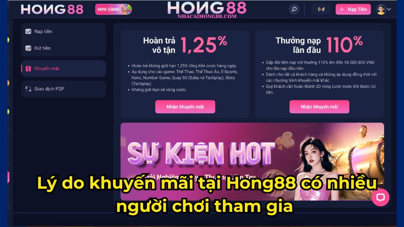 Lý do khuyến mãi tại Hong88 có nhiều người chơi tham gia Lý do khuyến mãi tại Hong88 có nhiều người chơi tham gia
