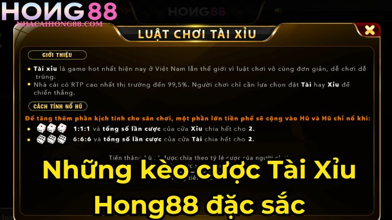 Luật chơi tài xỉu Hong88 đơn giản dễ chơi Luật chơi tài xỉu Hong88 đơn giản dễ chơi
