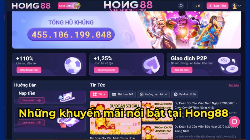 Những khuyến mãi nổi bật tại Hong88 Những khuyến mãi nổi bật tại Hong88