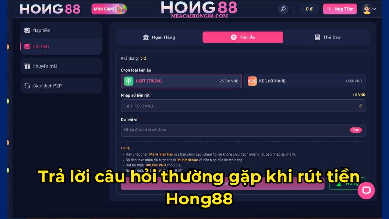 Trả lời câu hỏi thường gặp khi rút tiền Hong88 Trả lời câu hỏi thường gặp khi rút tiền Hong88